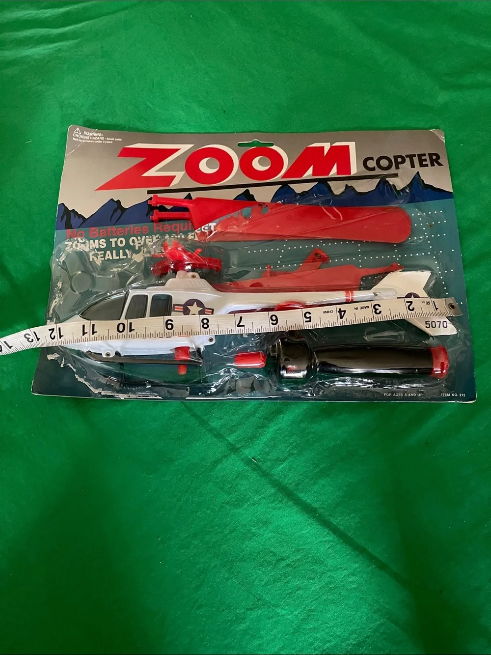 Zoom Kids Toy Helicopter - White, Red & Black